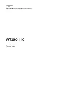 Preview for 1 page of Gaggenau WT260110 User Manual