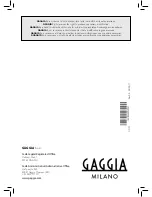 Предварительный просмотр 104 страницы Gaggia Carezza RI8523 Operating Instructions Manual