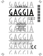 Gaggia Carezza SIN 042 GM Operating Instructions Manual preview