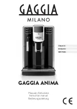 Gaggia Milano ANIMA FOCUS RI8760 Instruction Manual preview