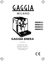 Gaggia Milano BRERA Sup 037RG Operating Instructions Manual preview