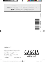 Preview for 90 page of Gaggia Milano CADORNA PLUS Operating Instructions Manual