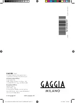 Preview for 96 page of Gaggia Milano NEW CLASSIC Operating Instructions Manual