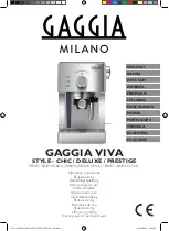 Gaggia Milano RI8433 Operating Instructions Manual preview