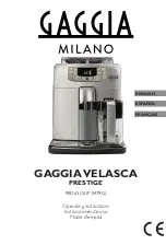 Gaggia Milano VELASCA PRESTIGE RI8263 Operating Instructions Manual preview