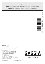 Предварительный просмотр 84 страницы Gaggia Milano VELASCA PRESTIGE RI8263 Operating Instructions Manual