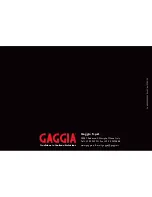 Preview for 88 page of Gaggia 10001280 Operating Instructions Manual