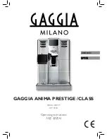 Preview for 1 page of Gaggia ANIMA PRESTIGE Operating Instructions Manual