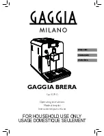 Preview for 1 page of Gaggia Brera Operating Instructions Manual