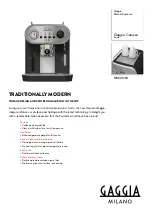 Preview for 1 page of Gaggia Carezza Deluxe RI8525/09 Specifications