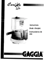 Gaggia Carezza Series Instructions Manual preview