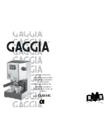 Gaggia Classic Brushed User Manual preview