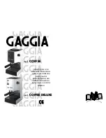 Gaggia COFFEE DELUXE Operating Instructions Manual preview