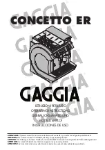 Preview for 1 page of Gaggia CONCETTO ER Operating Instructions Manual