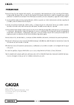 Preview for 100 page of Gaggia CONCETTO ER Operating Instructions Manual