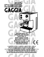 Gaggia cubika plus Operating Instructions Manual предпросмотр