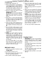 Preview for 16 page of Gaggia CUBIKA Operating Instructions Manual