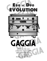 Gaggia D90 Evolution Operating Instructions Manual предпросмотр