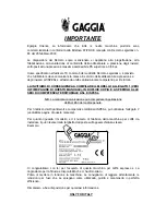 Preview for 3 page of Gaggia D90 Evolution Operating Instructions Manual