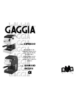 Gaggia EMIXX014MENGICO Operating Instructions preview