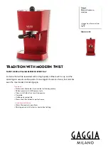 Preview for 1 page of Gaggia Espresso Color RI9302/31 Manual