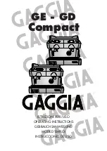 Gaggia GD compact Instruction Booklet предпросмотр