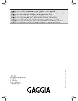 Preview for 88 page of Gaggia GXI /01 Operating Instructions Manual