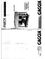 Preview for 2 page of Gaggia PASCH014MENROCO Instructions Manual