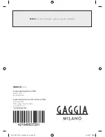 Preview for 56 page of Gaggia RI8263 User Manual