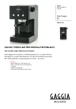 Gaggia RI8323/01 Specifications preview