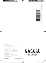 Предварительный просмотр 64 страницы Gaggia RI9380 Operating Instructions Manual