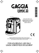 Gaggia Sup 035G Operating Instructions Manual preview