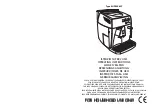 Gaggia SUP025MY Operating Instructions Manual preview