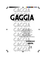 Gaggia SYNCRONY DIGITAL Operating Instructions Manual preview