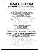 Preview for 3 page of Gaggia Topazio Instructions Manual