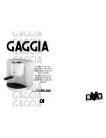 Gaggia Topazio Operating Instructions Manual preview