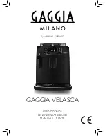 Gaggia VELASCA RI8260 User Manual preview