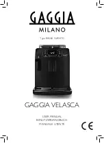 Preview for 1 page of Gaggia VELASCA SUP047G User Manual