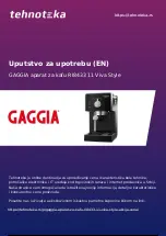 Gaggia VIVA STYLE CHIC Operating Instructions Manual preview