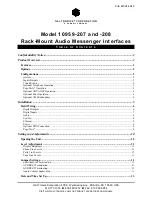 Preview for 1 page of GAI-Tronics 10959-207 Operation, Installation And Service Manual