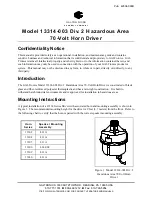 Preview for 1 page of GAI-Tronics 13314-003 Manual