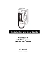 Preview for 1 page of GAI-Tronics Auteldac 4 Installation And User Manual