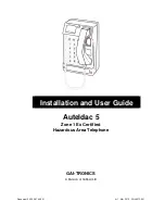 Preview for 1 page of GAI-Tronics Auteldac 5 Installation And User Manual