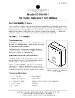 Предварительный просмотр 2 страницы GAI-Tronics DSA-101 Instruction Manual