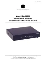 Preview for 1 page of GAI-Tronics IDA1000A Installation And Service Manual