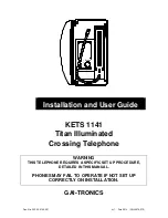 Предварительный просмотр 1 страницы GAI-Tronics KETS 1141 Installation And User Manual