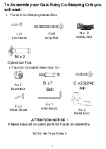 Preview for 2 page of Gaia Baby Complete Sleep/+CoSleep Assembly Instructions Manual