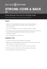 Gaiam restore 05-58273 Setup, Workout Tips And Care & Safety Manual preview