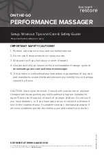 Preview for 4 page of Gaiam restore ON-THE-GO Setup, Workout Tips And Care & Safety Manual