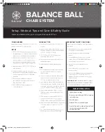 Gaiam BALANCE BALL Safety Manual предпросмотр